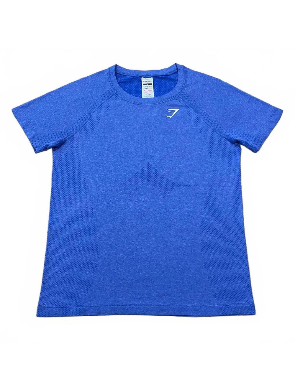 Gymshark Womens Vital Seamless 2.0 Light T Shirt Blue Size Medium